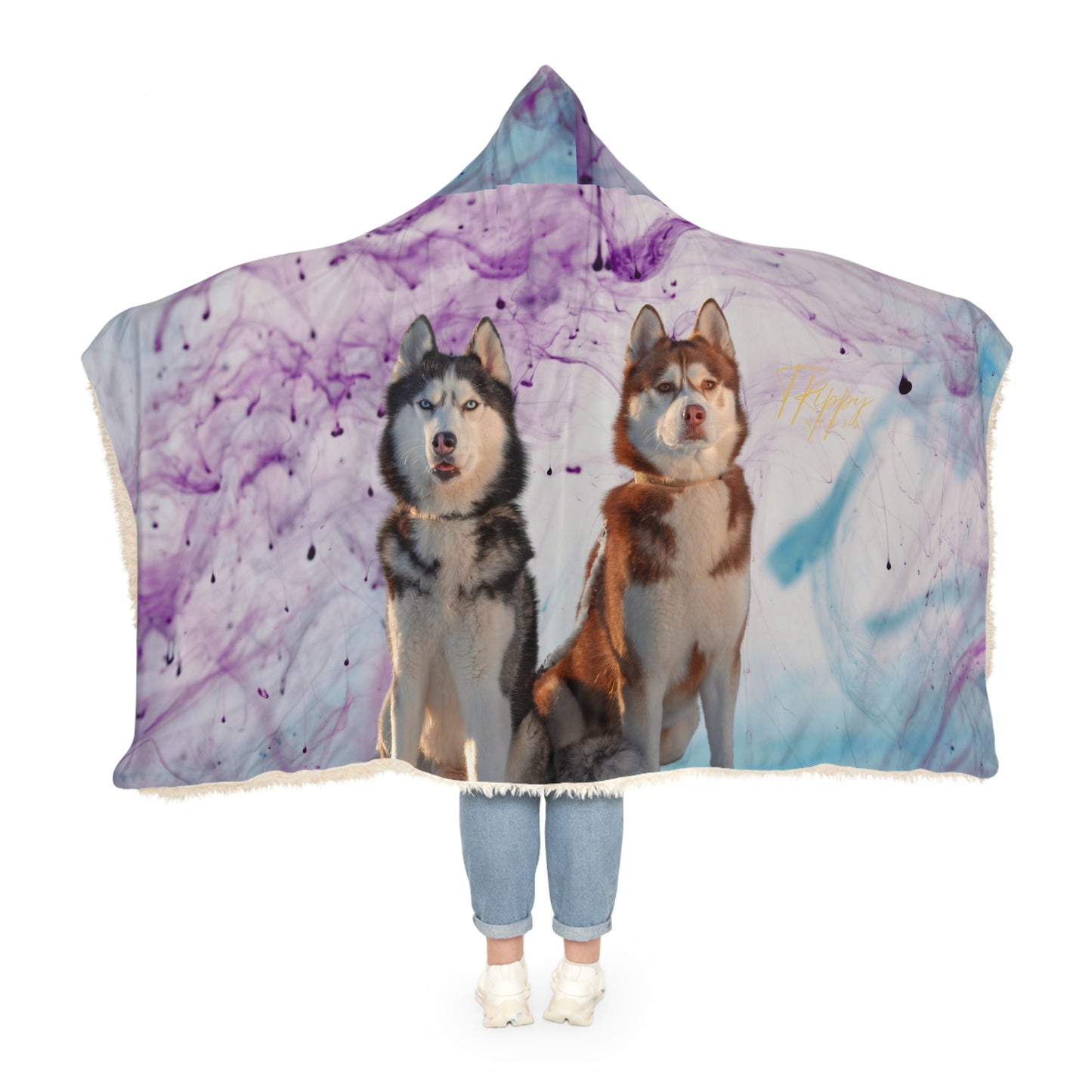 Husky Pair Snuggle Blanket