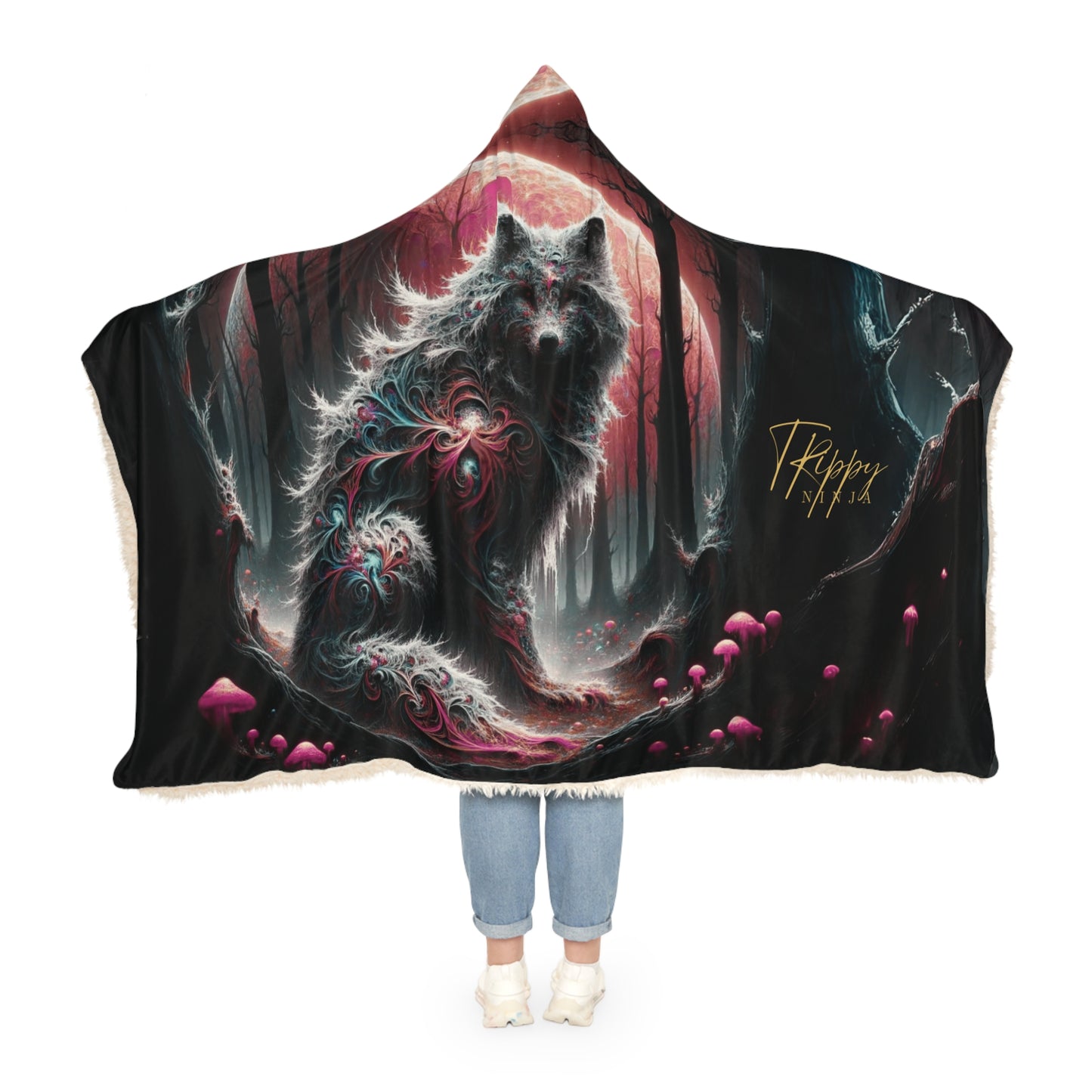 Trippy Ghastly Wolfy Snuggle Blankety