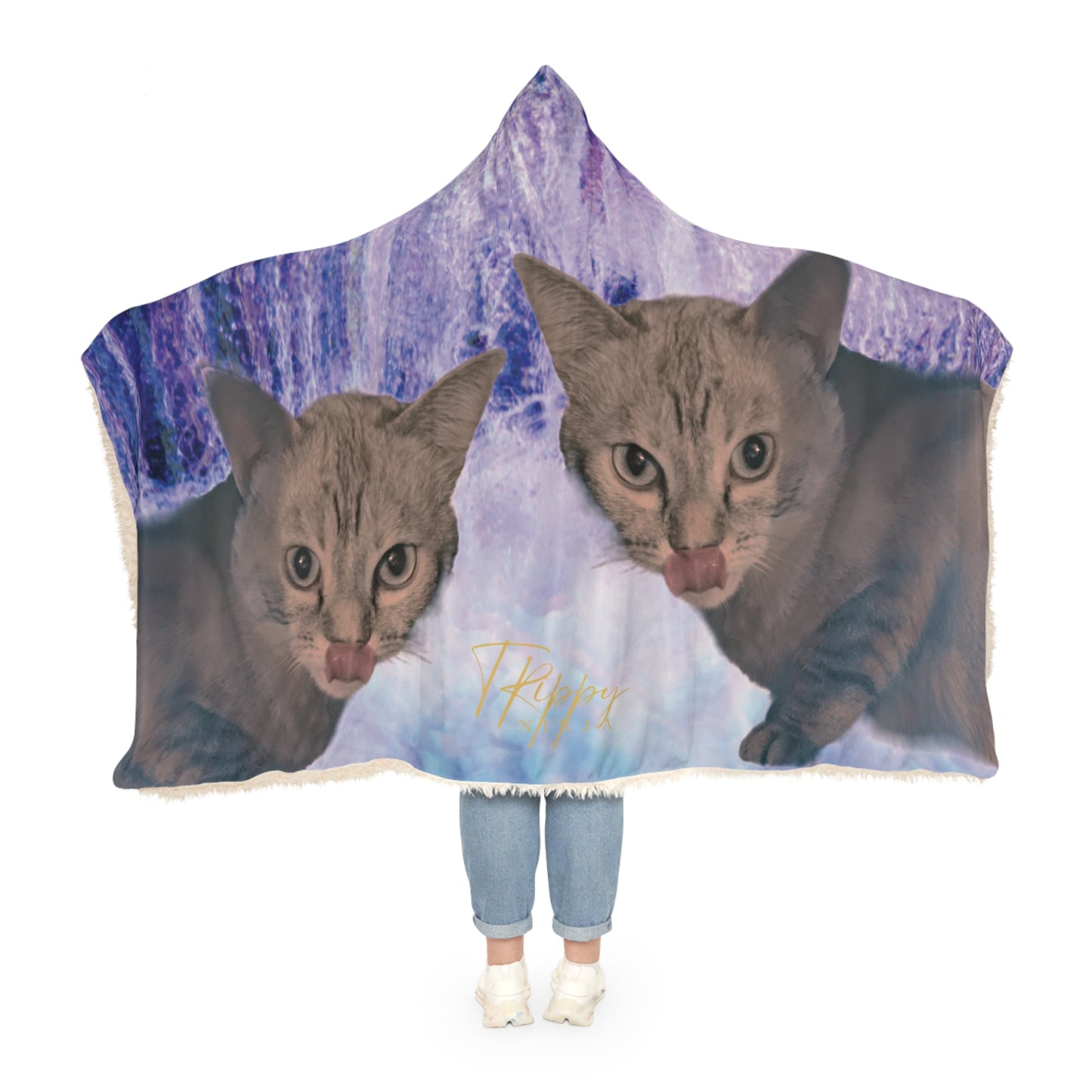 Trippy Kitty Snuggle Blanket