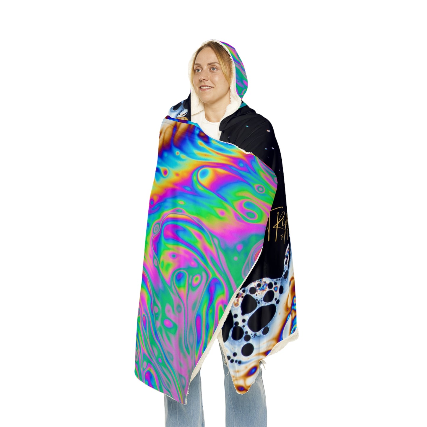 Trippy Weed Heart Snuggle Blanket