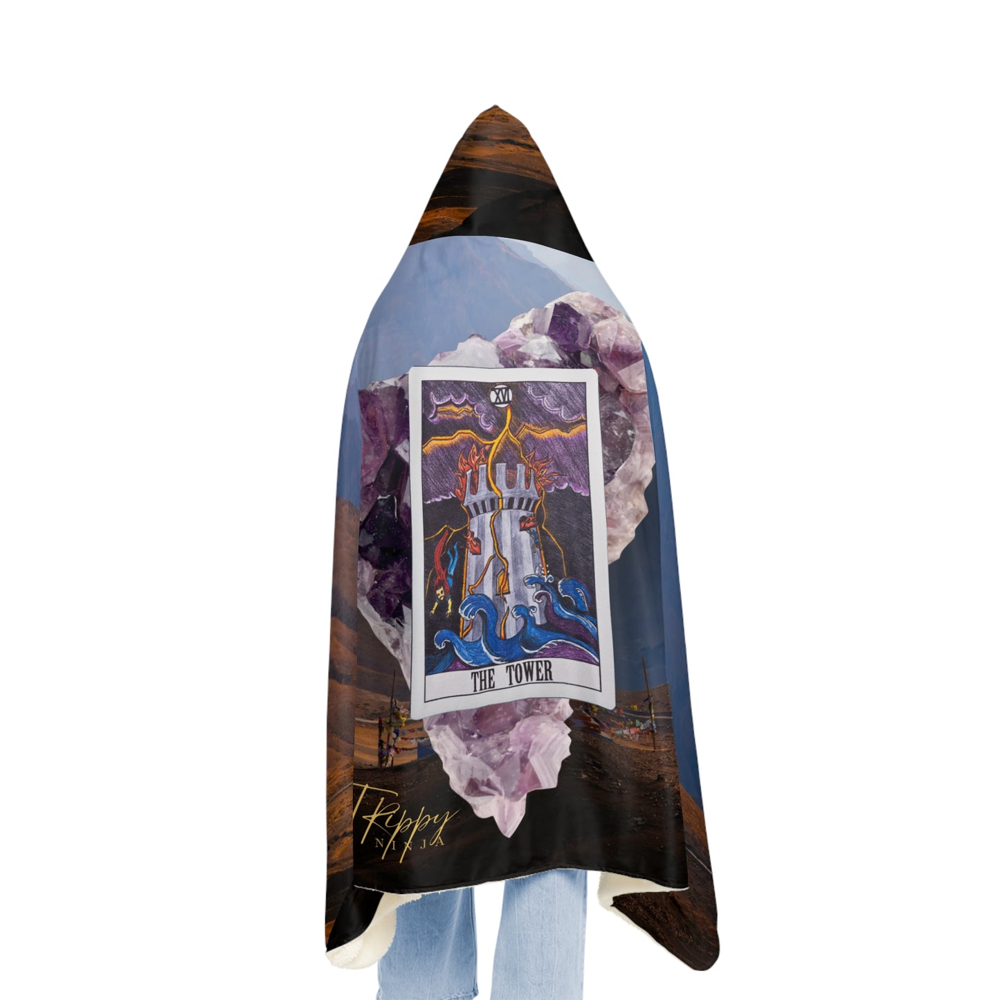 The Tower Tarot Card Snuggle Blanket