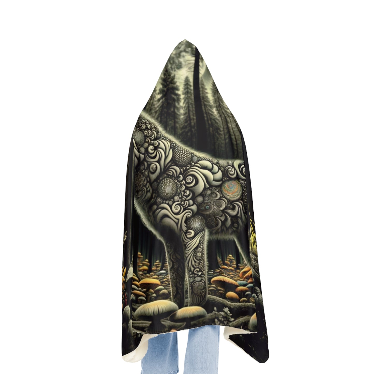 Psychedelic Wolf Snuggle Blanket