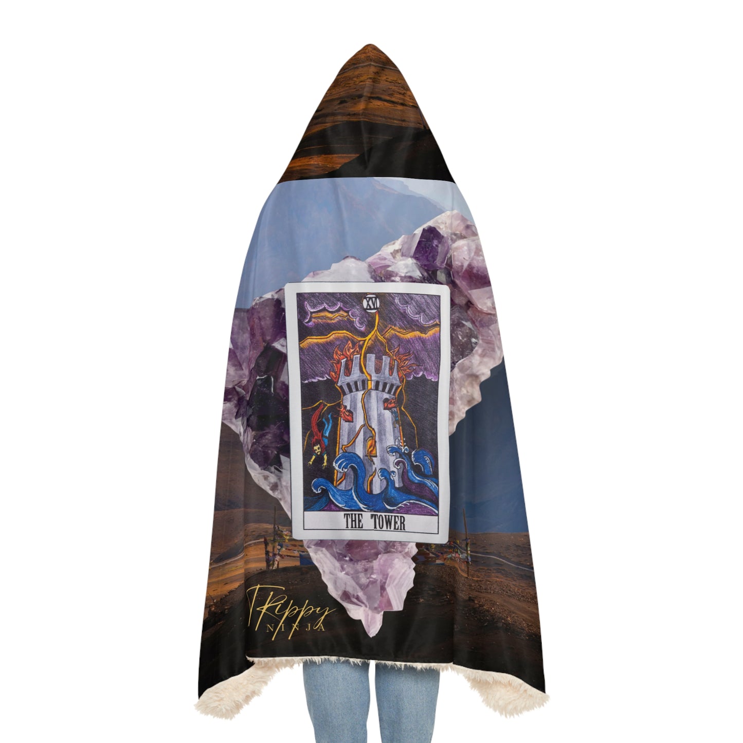 The Tower Tarot Card Snuggle Blanket