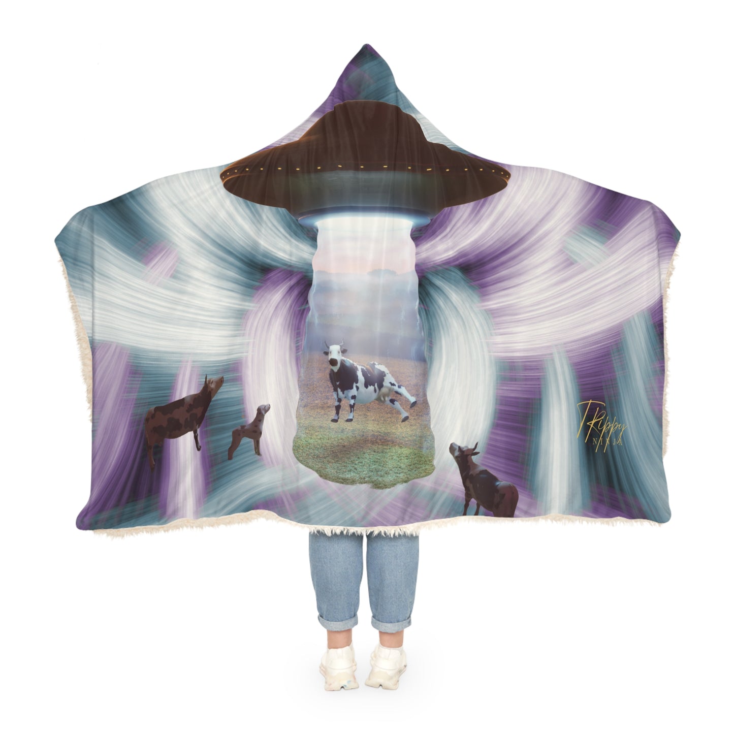 Cow Abduction Snuggle Blanket