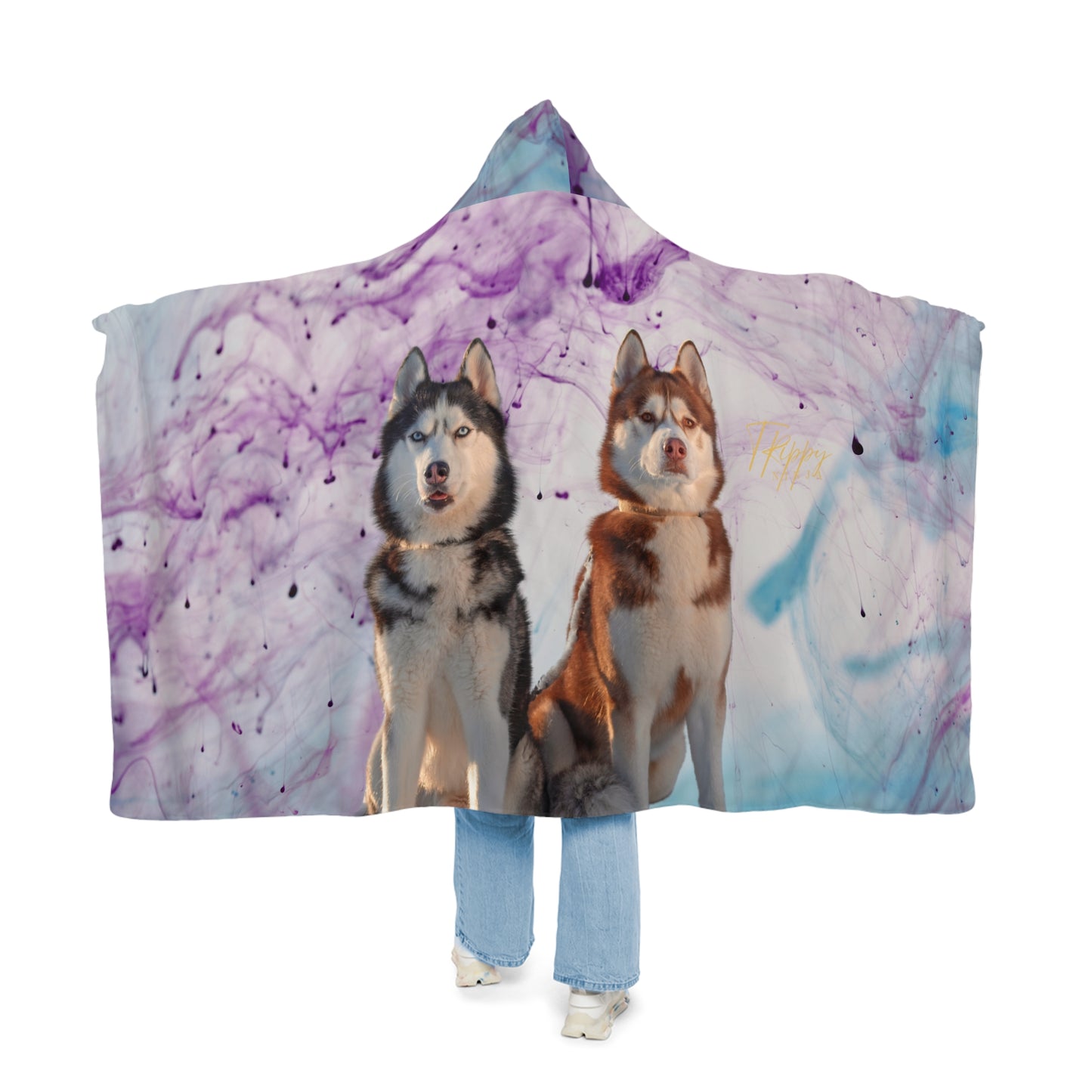 Husky Pair Snuggle Blanket