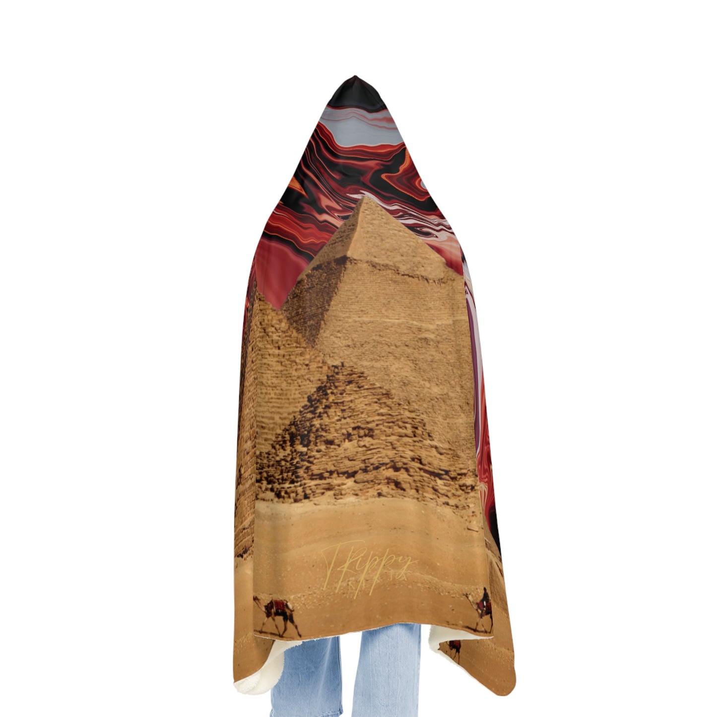 Pyramids With Trippy Skies Snuggle Blanket