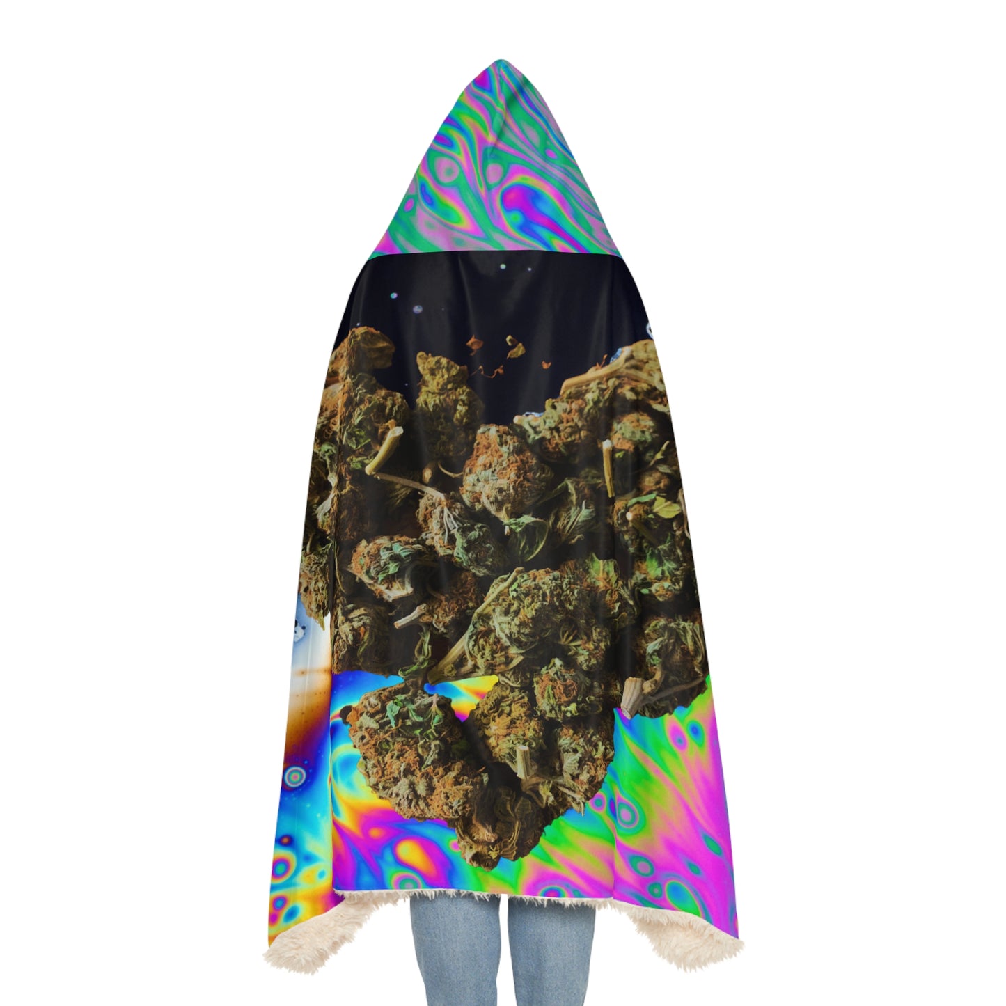 Trippy Weed Heart Snuggle Blanket