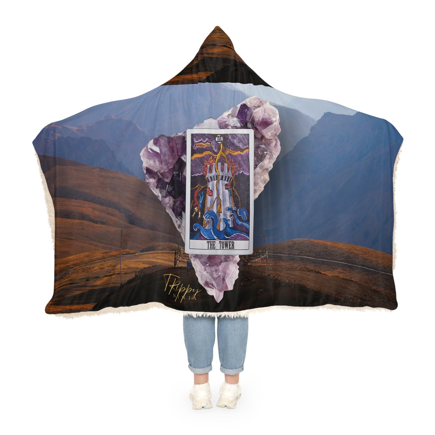 The Tower Tarot Card Snuggle Blanket