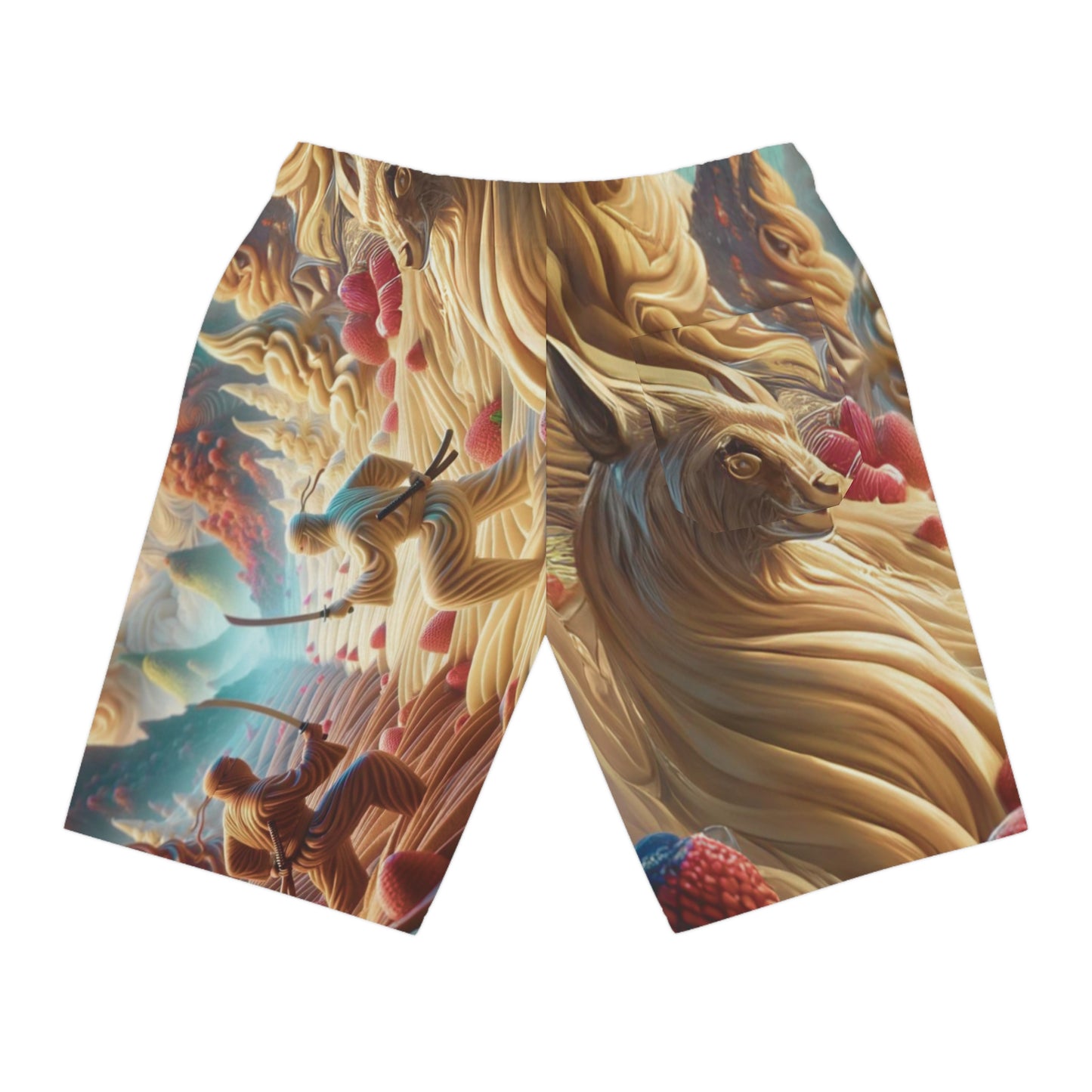 Ice Cream Ninja Dreamscape Athletic Long Shorts