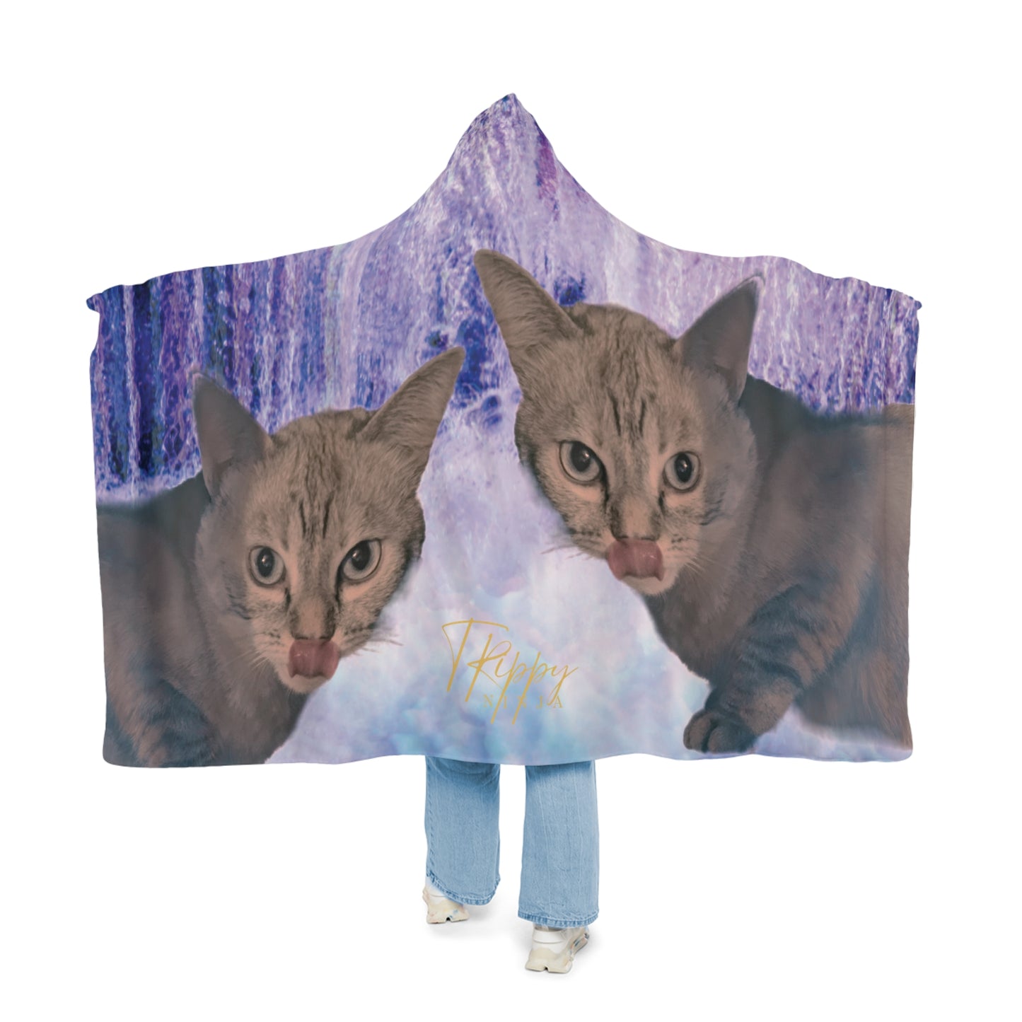 Trippy Kitty Snuggle Blanket