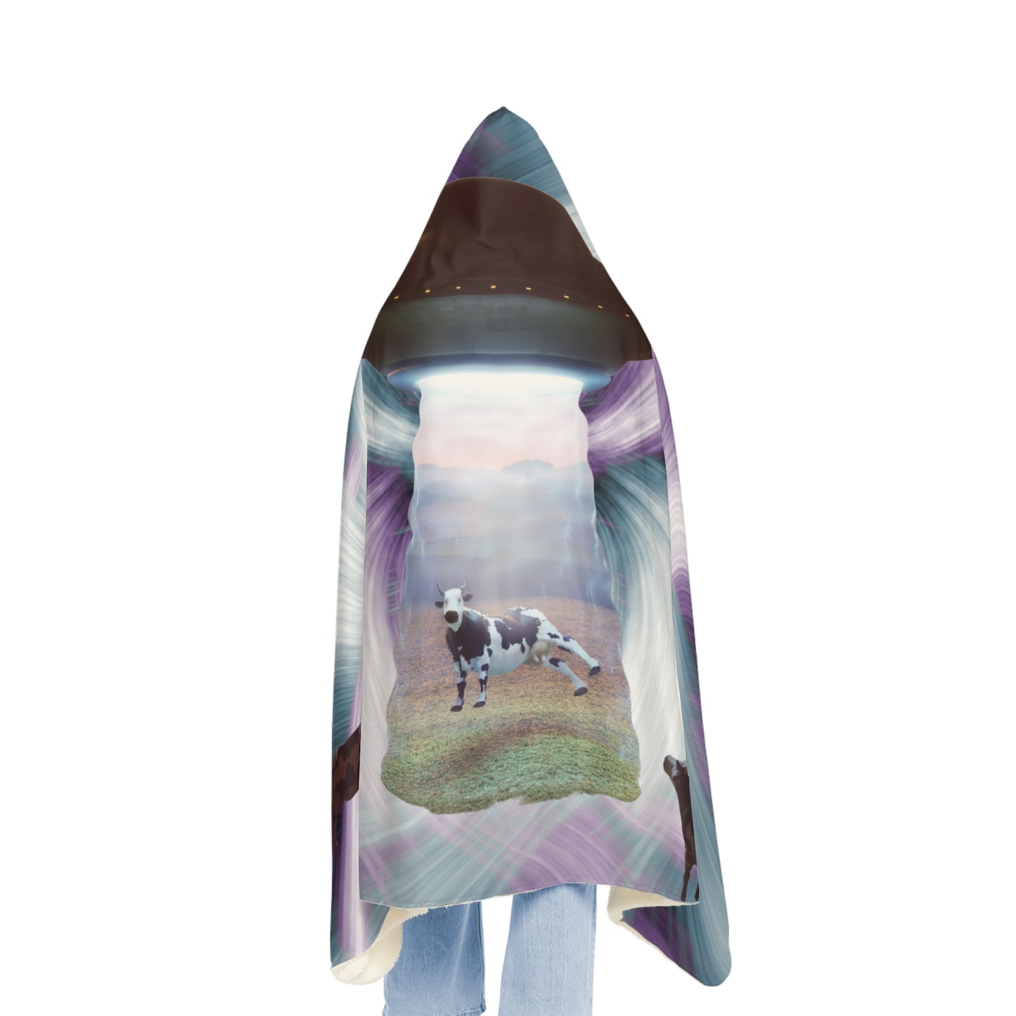 Cow Abduction Snuggle Blanket
