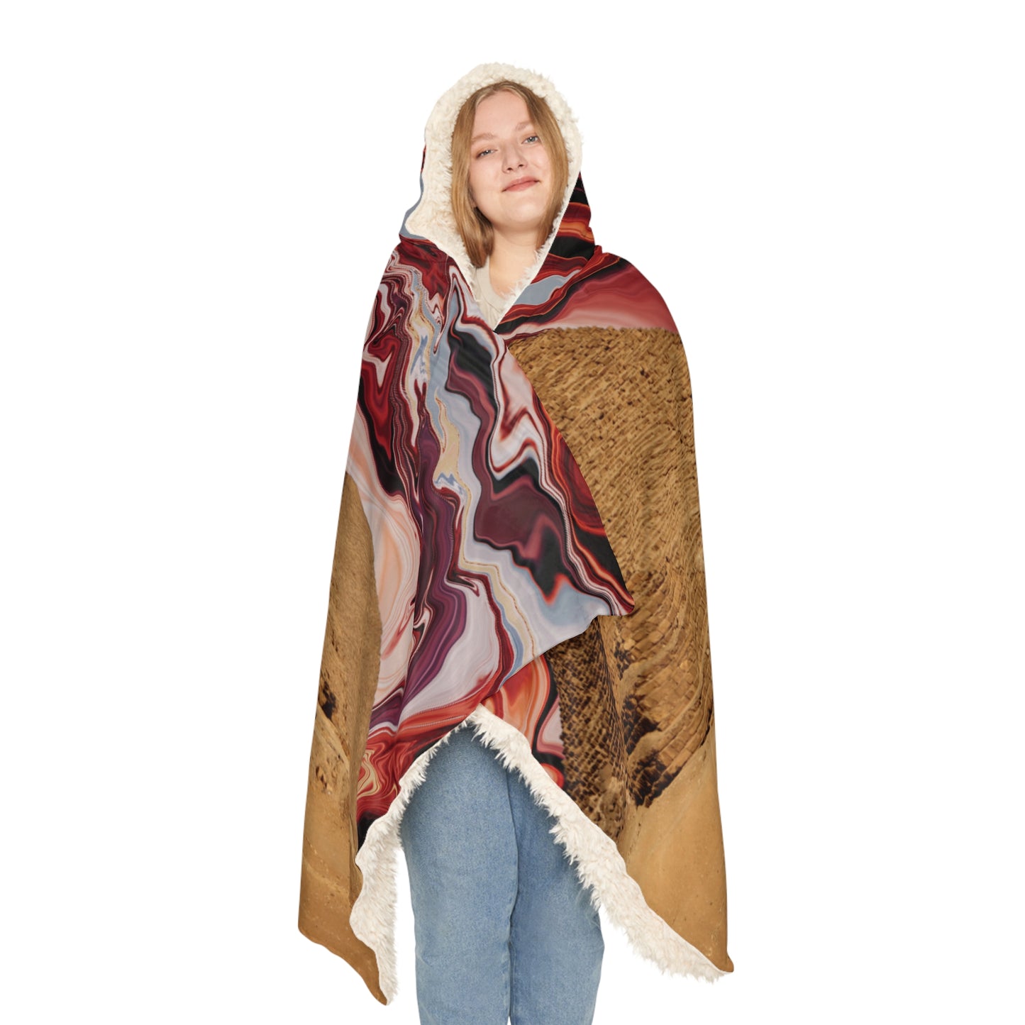 Pyramids With Trippy Skies Snuggle Blanket