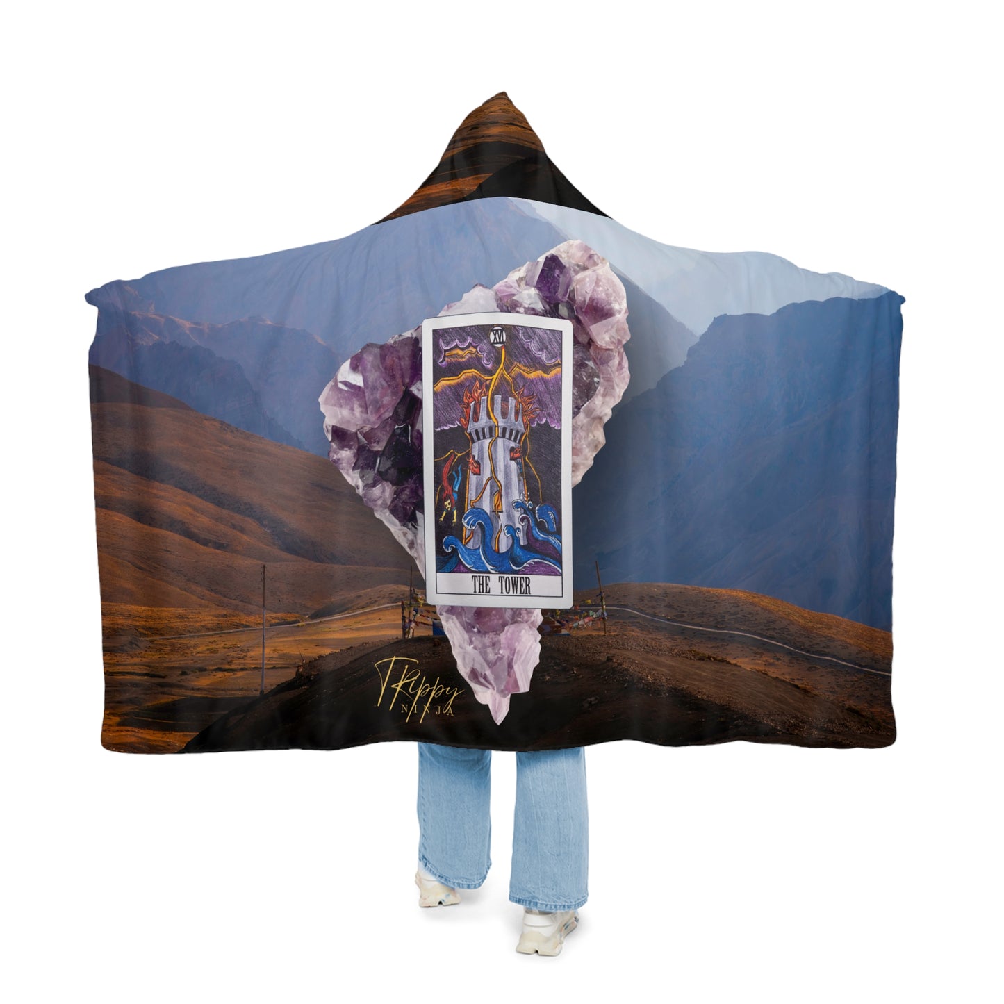 The Tower Tarot Card Snuggle Blanket