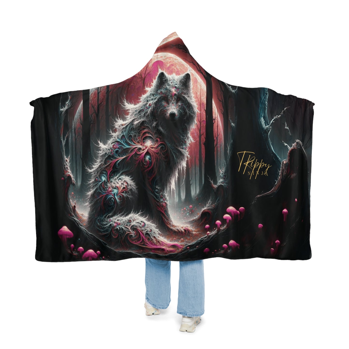 Trippy Ghastly Wolfy Snuggle Blankety