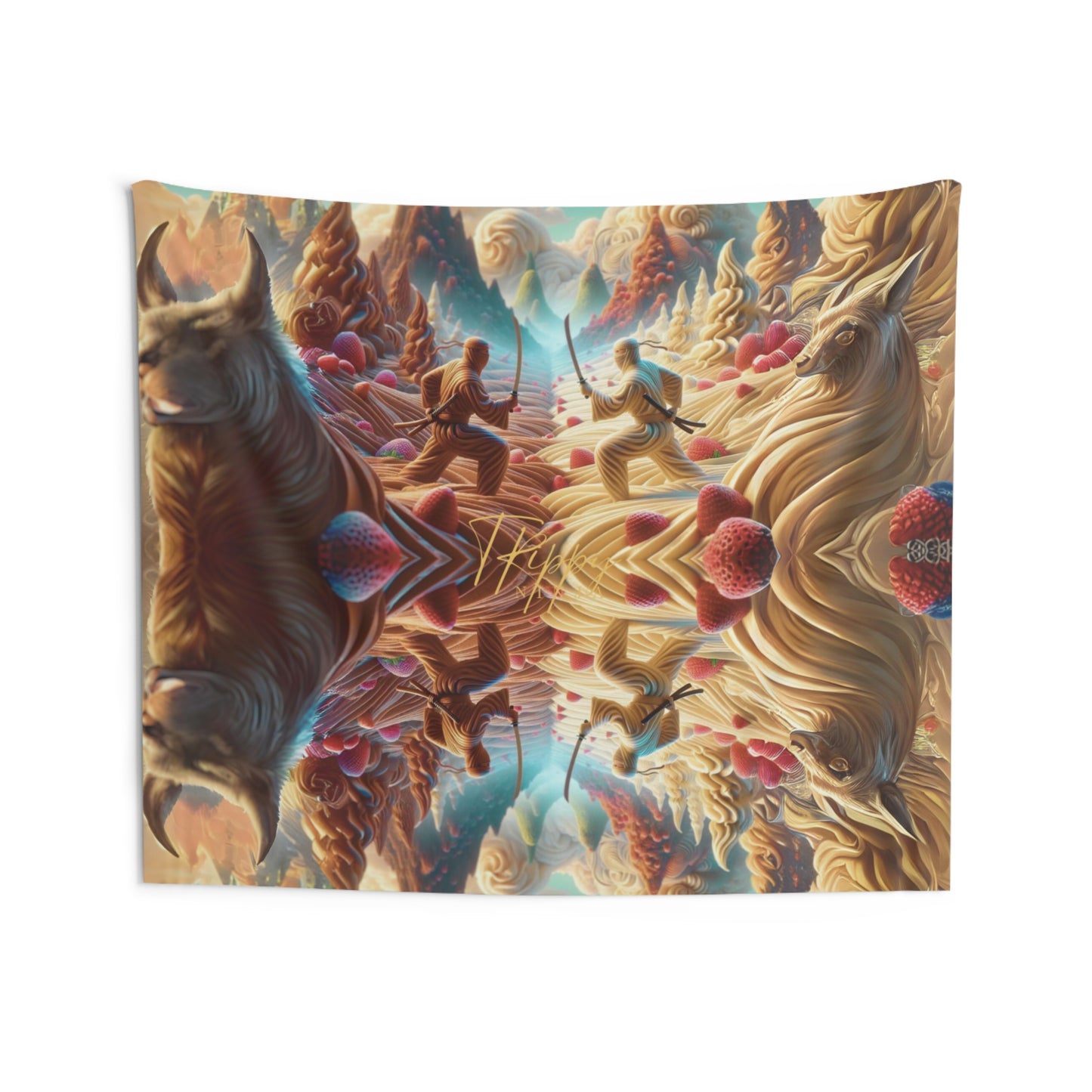 Ice Cream Ninja Swordfight Wall Tapestry