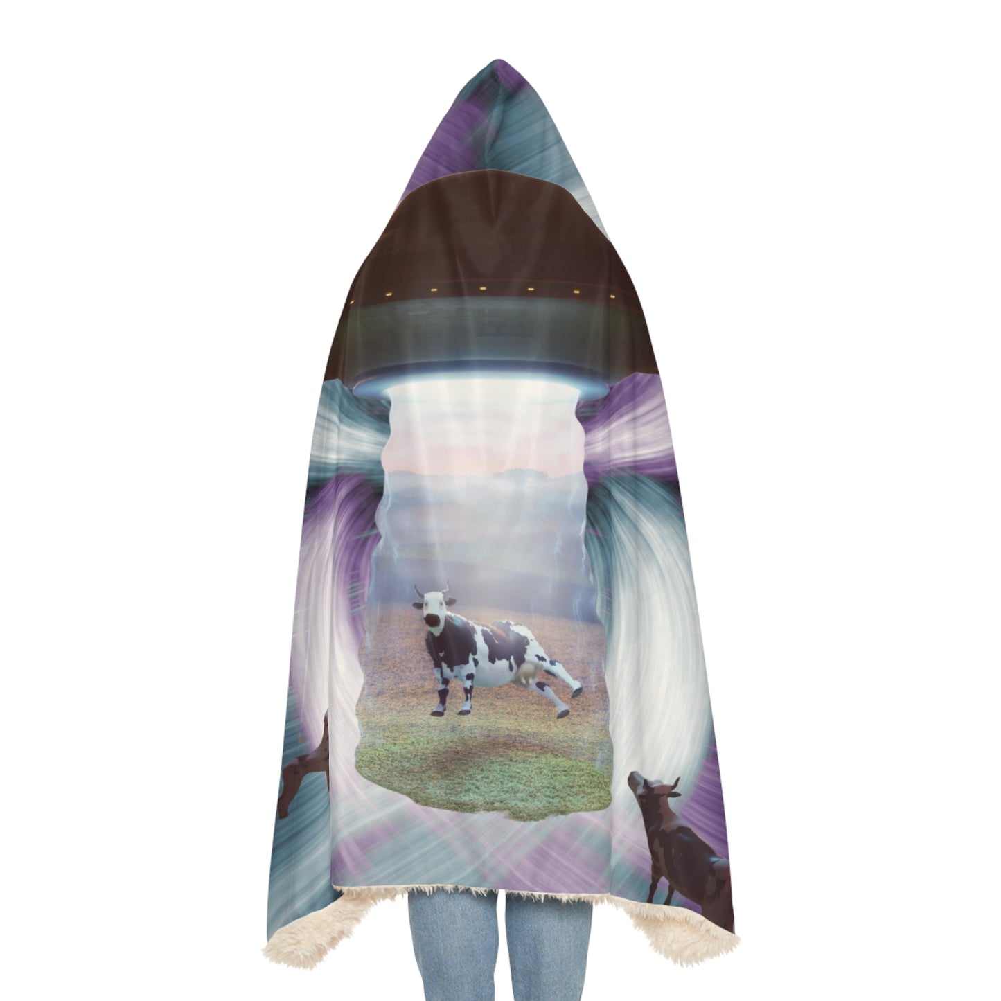 Cow Abduction Snuggle Blanket