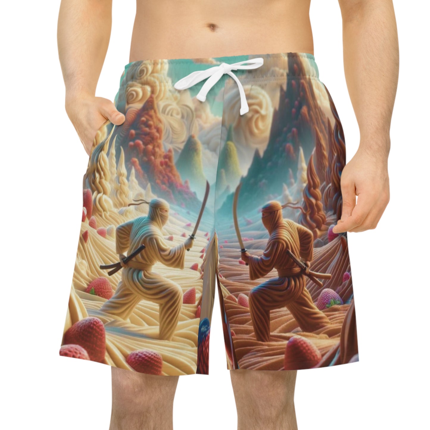 Ice Cream Ninja Dreamscape Athletic Long Shorts