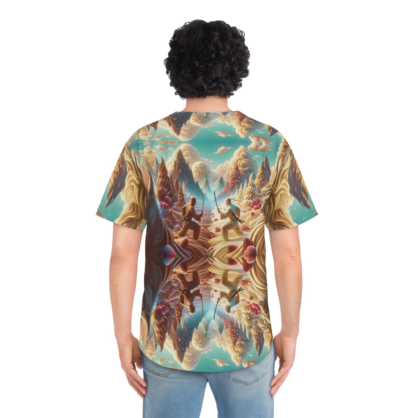 Ice Cream Ninja Dreamscape Men's Baseball Jersey