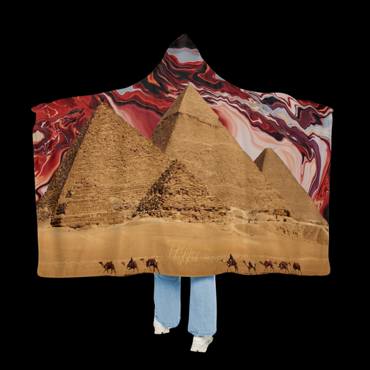 Pyramids With Trippy Skies Snuggle Blanket
