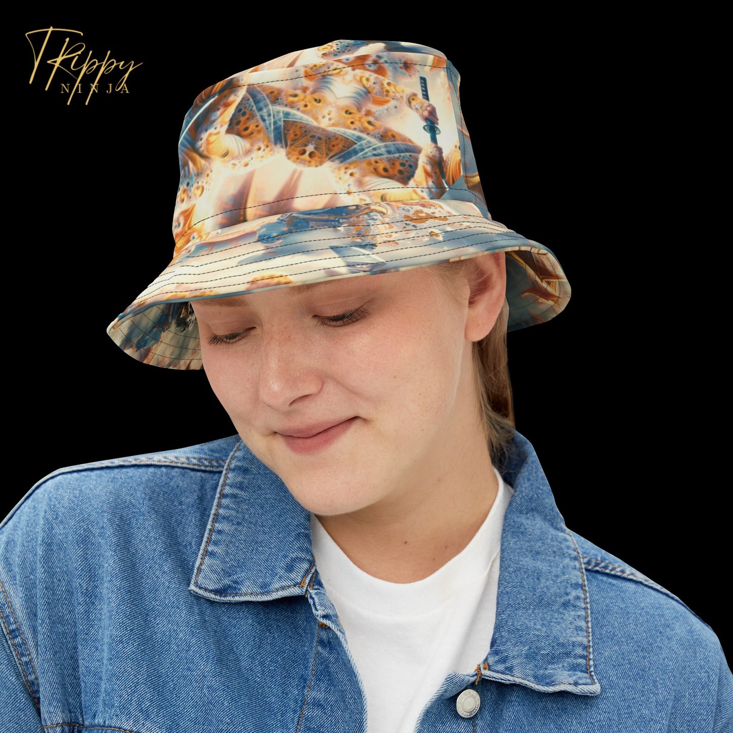 Trippy Ninja Fiery Pheonix Style Bucket Hat