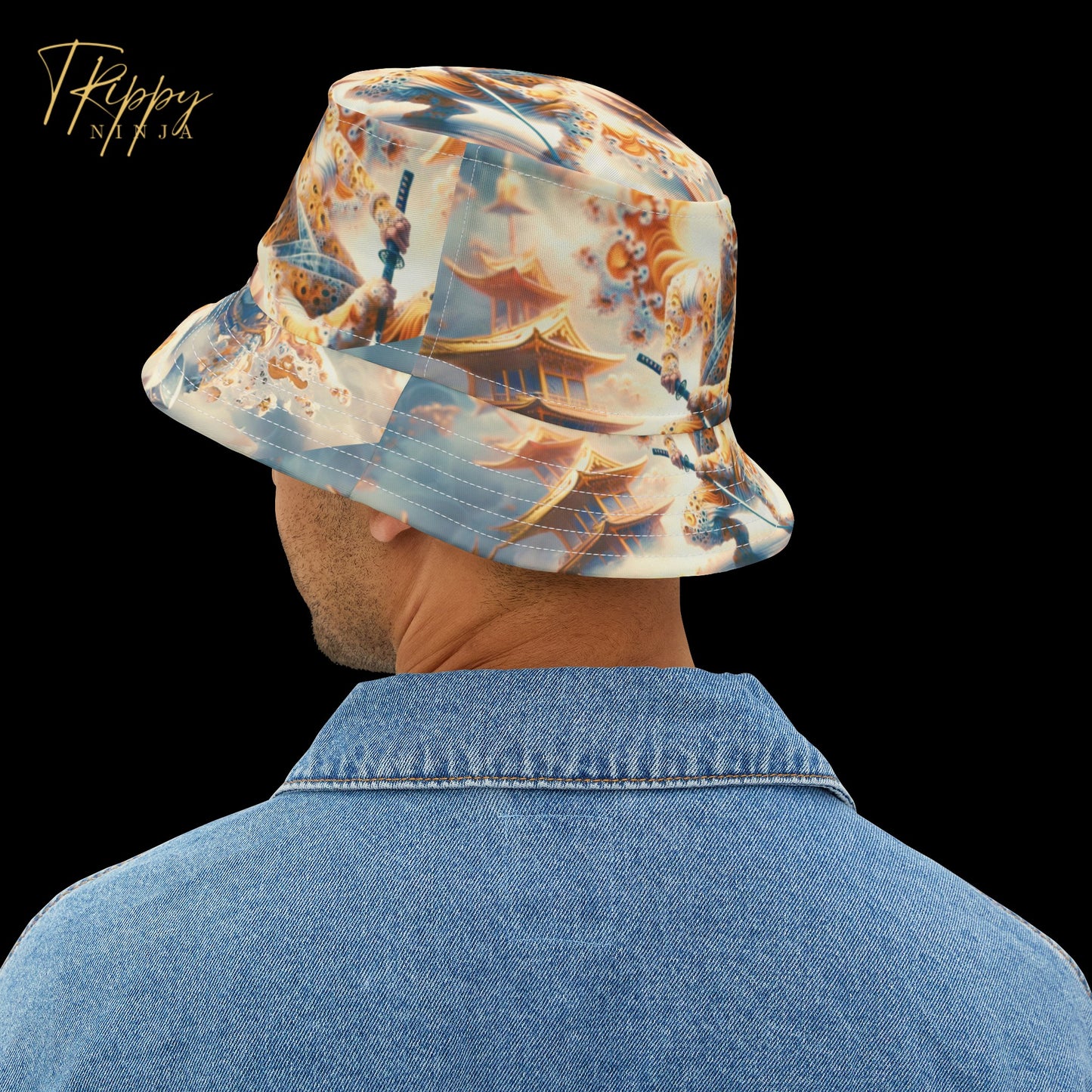 Trippy Ninja Fiery Pheonix Style Bucket Hat