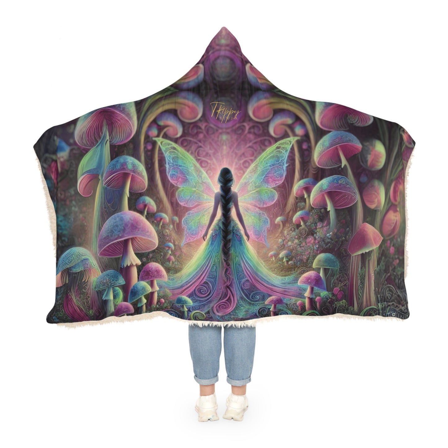 Princess Mushroom Fairy Hooded Blanket Cloak