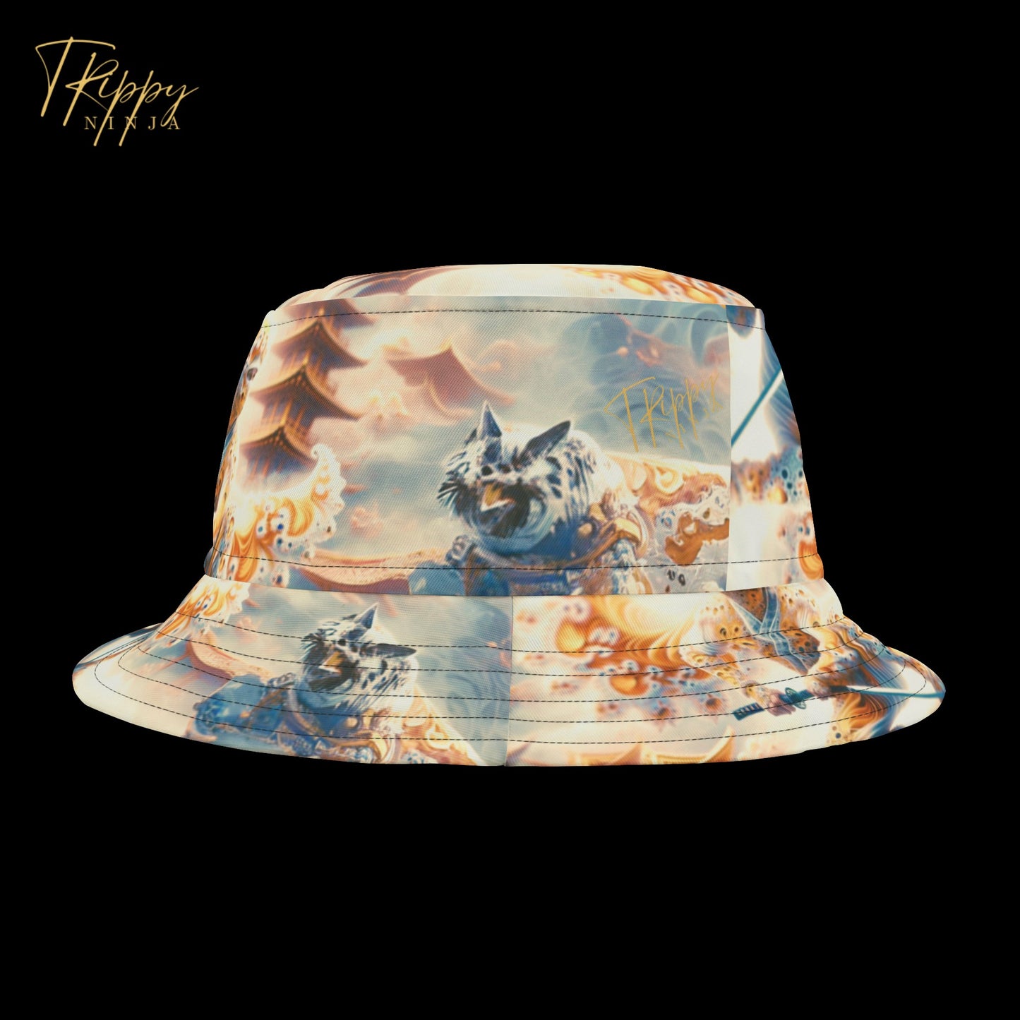 Trippy Ninja Fiery Pheonix Style Bucket Hat