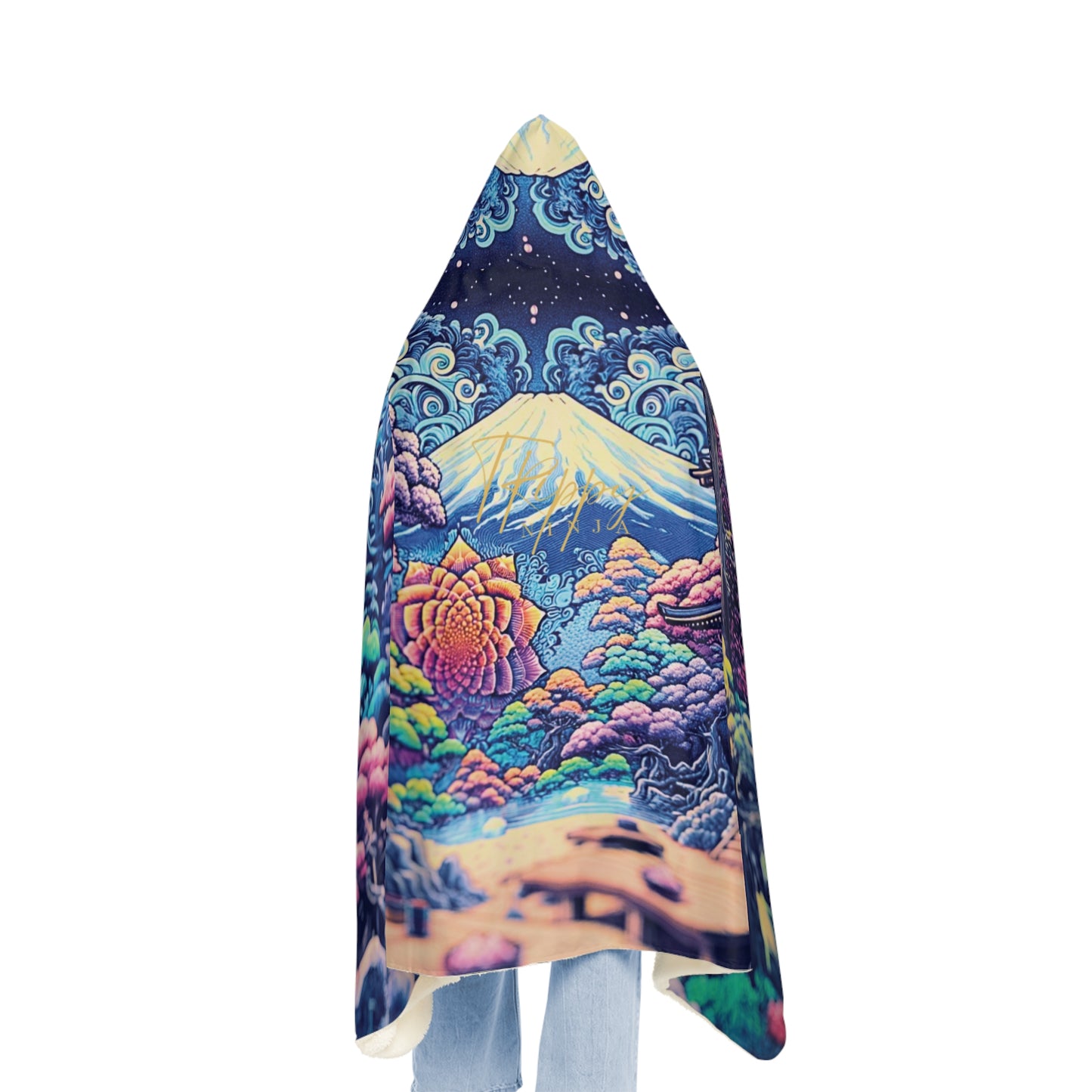 Trippy Japanese Fractal Vibes Snuggle Blanket