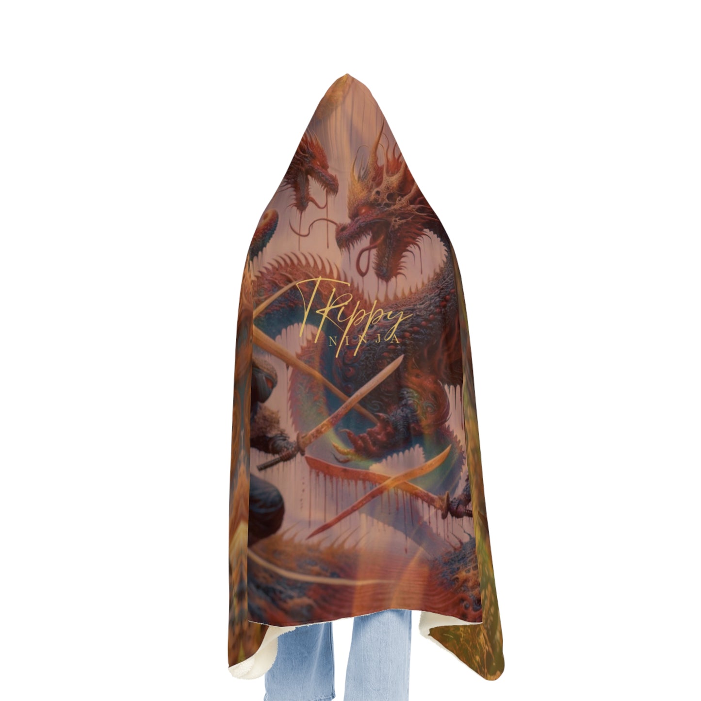 Attack of the Dragon Hooded Blanket