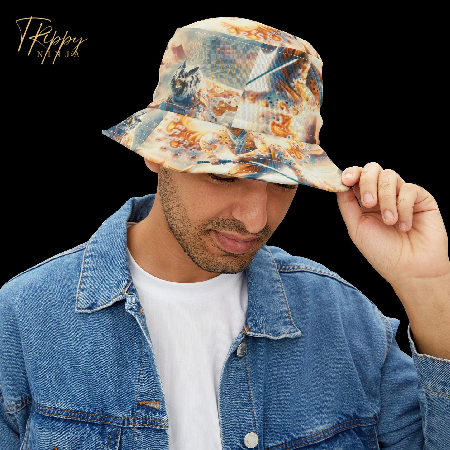 Trippy Ninja Fiery Pheonix Style Bucket Hat