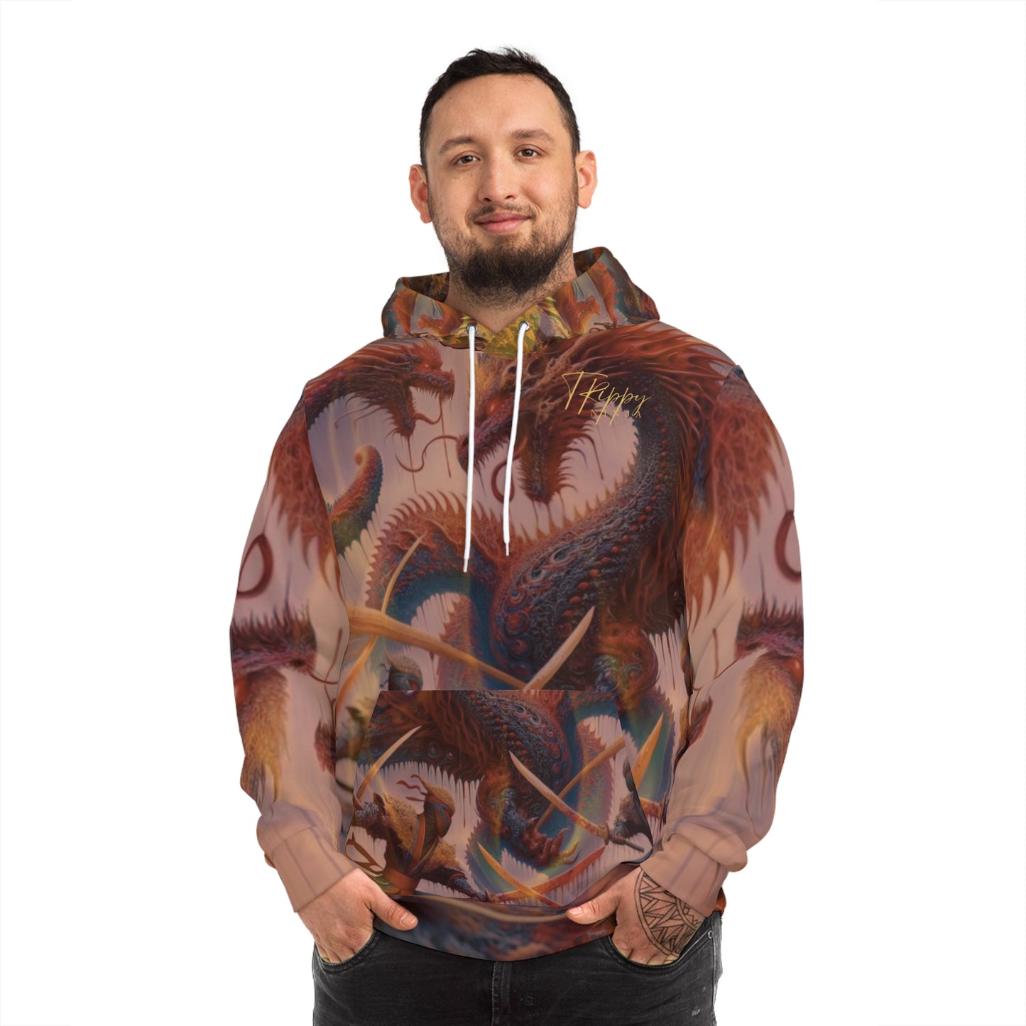 Dueling Dragons and Ninjas Fashion Hoodie