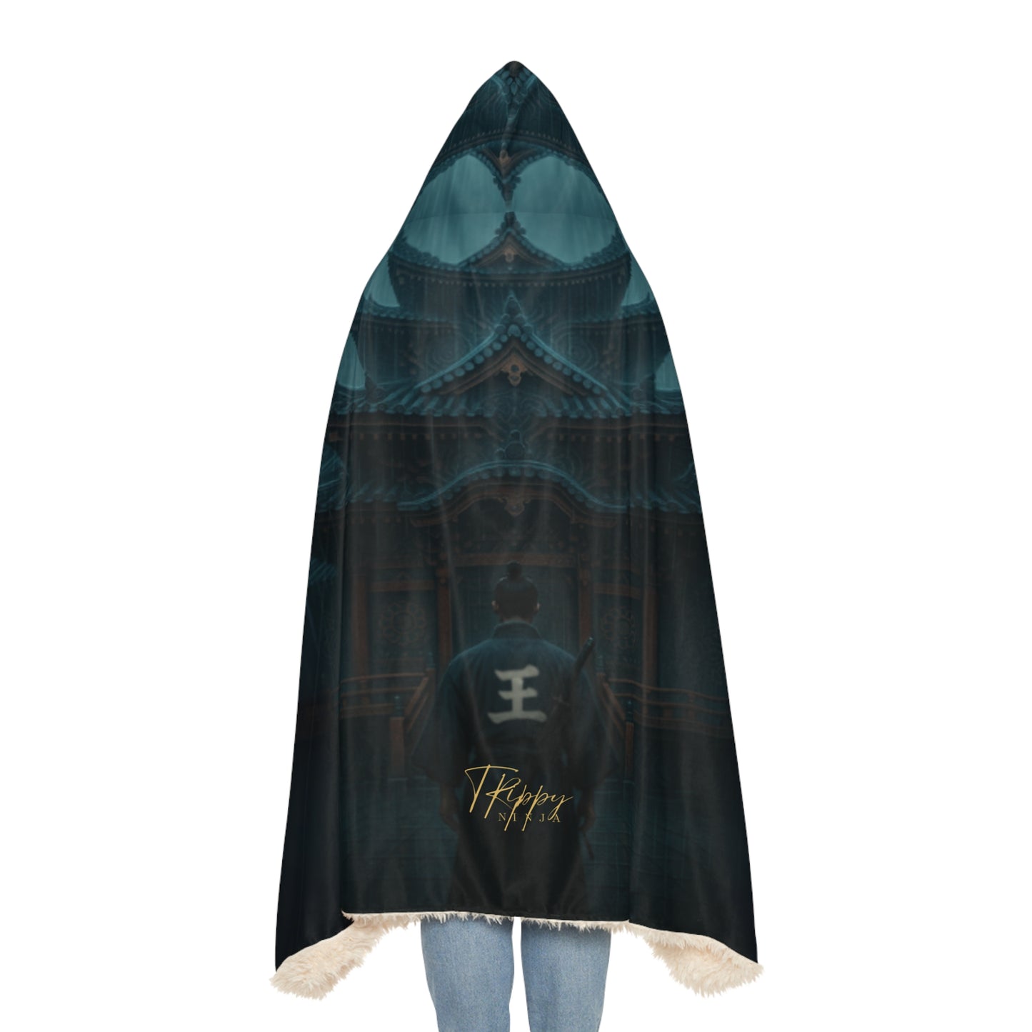 Samurai Shrine Hooded Blanket