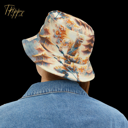 Trippy Ninja Fiery Pheonix Style Bucket Hat