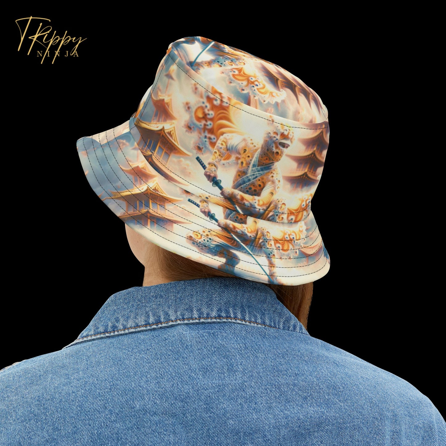 Trippy Ninja Fiery Pheonix Style Bucket Hat