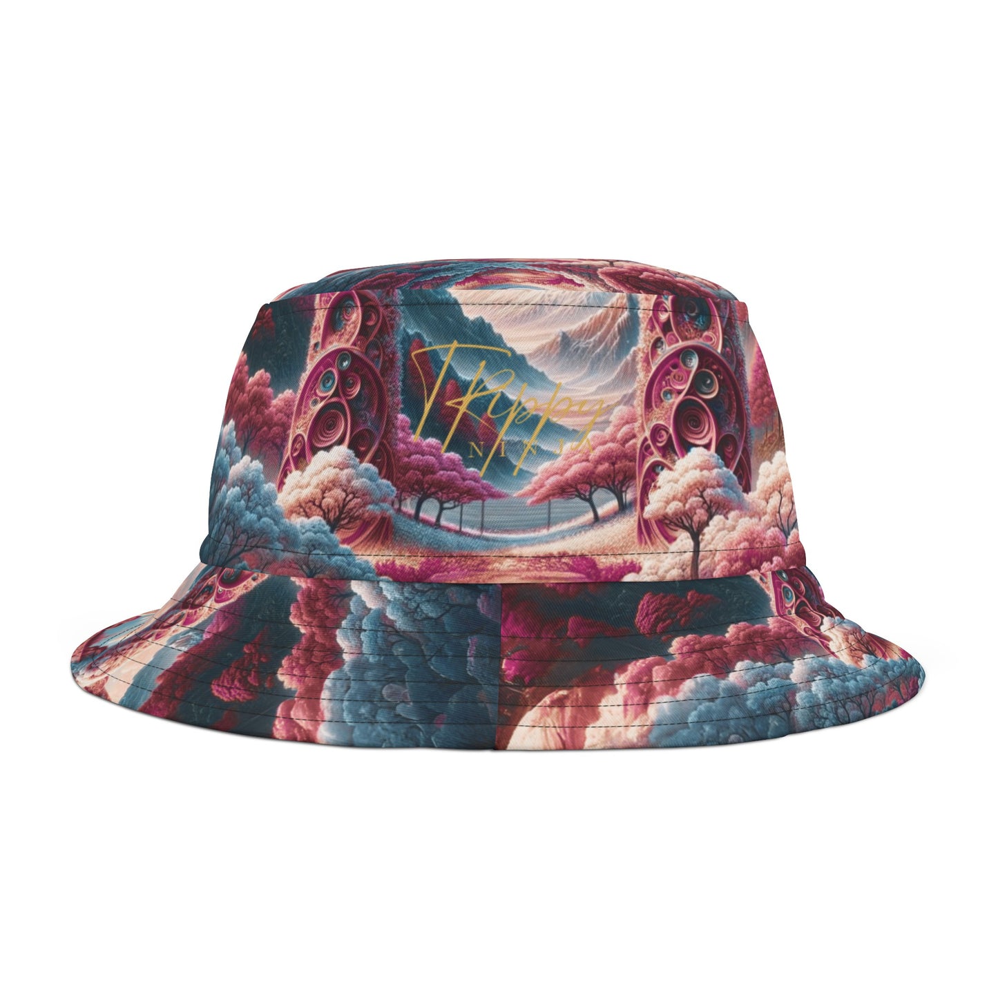 Psychedelic Shinto Shrine Bucket Hat