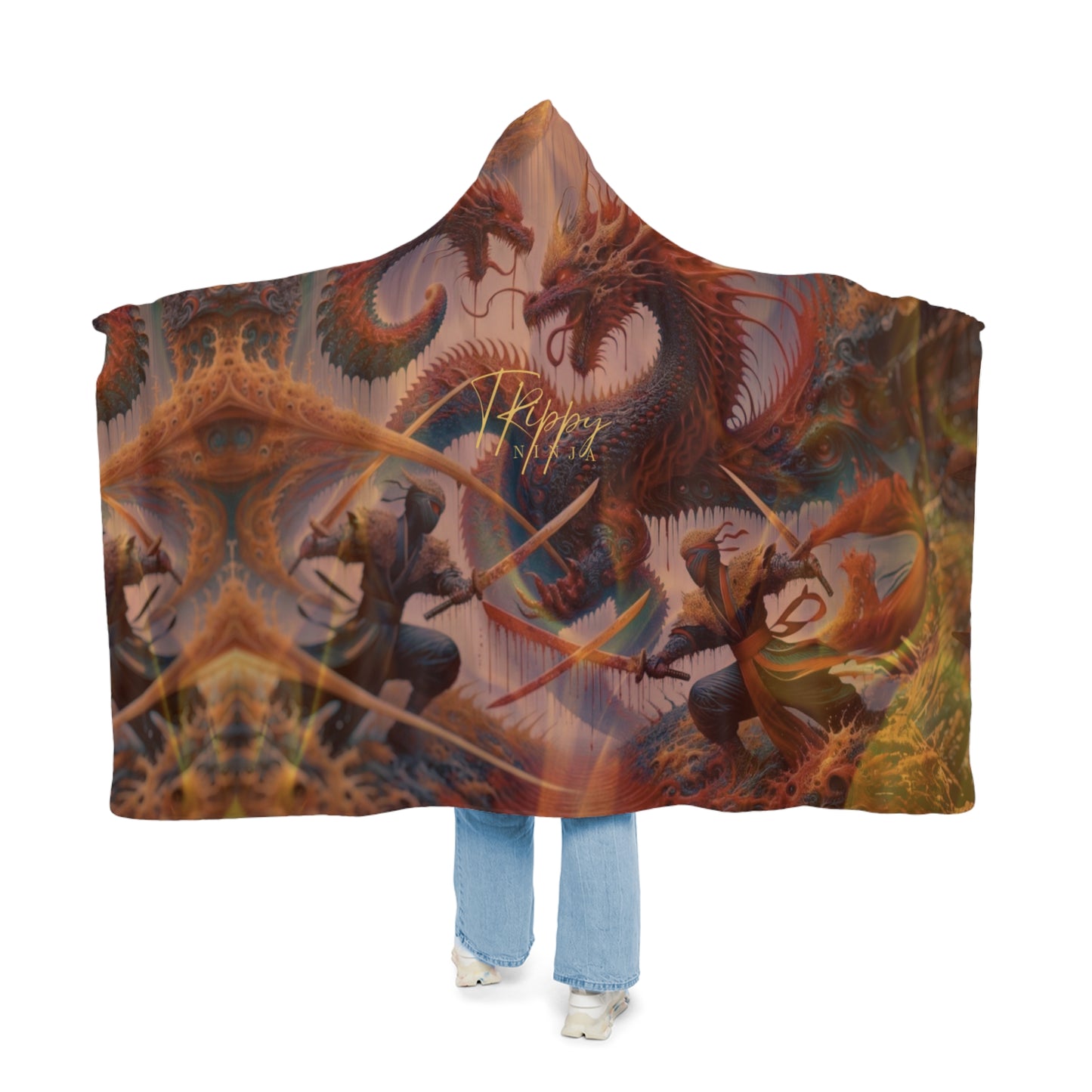 Attack of the Dragon Hooded Blanket