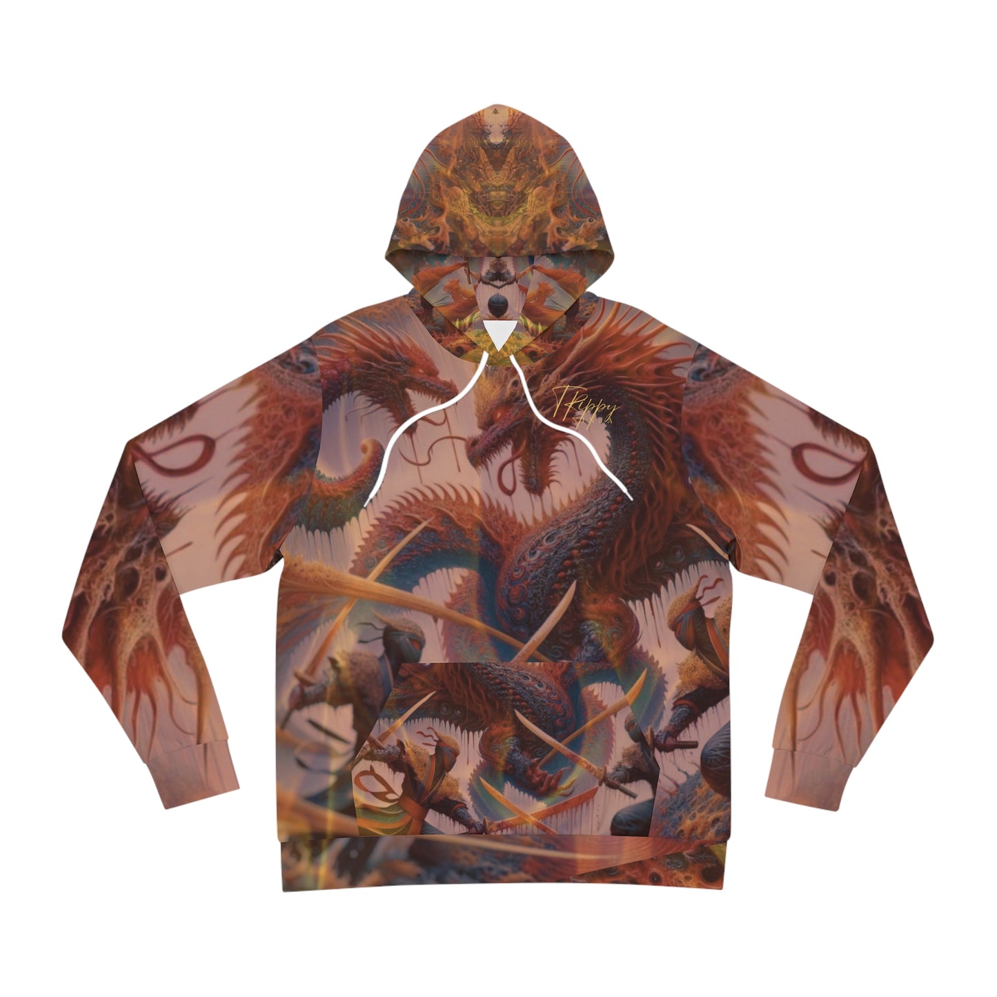 Dueling Dragons and Ninjas Fashion Hoodie