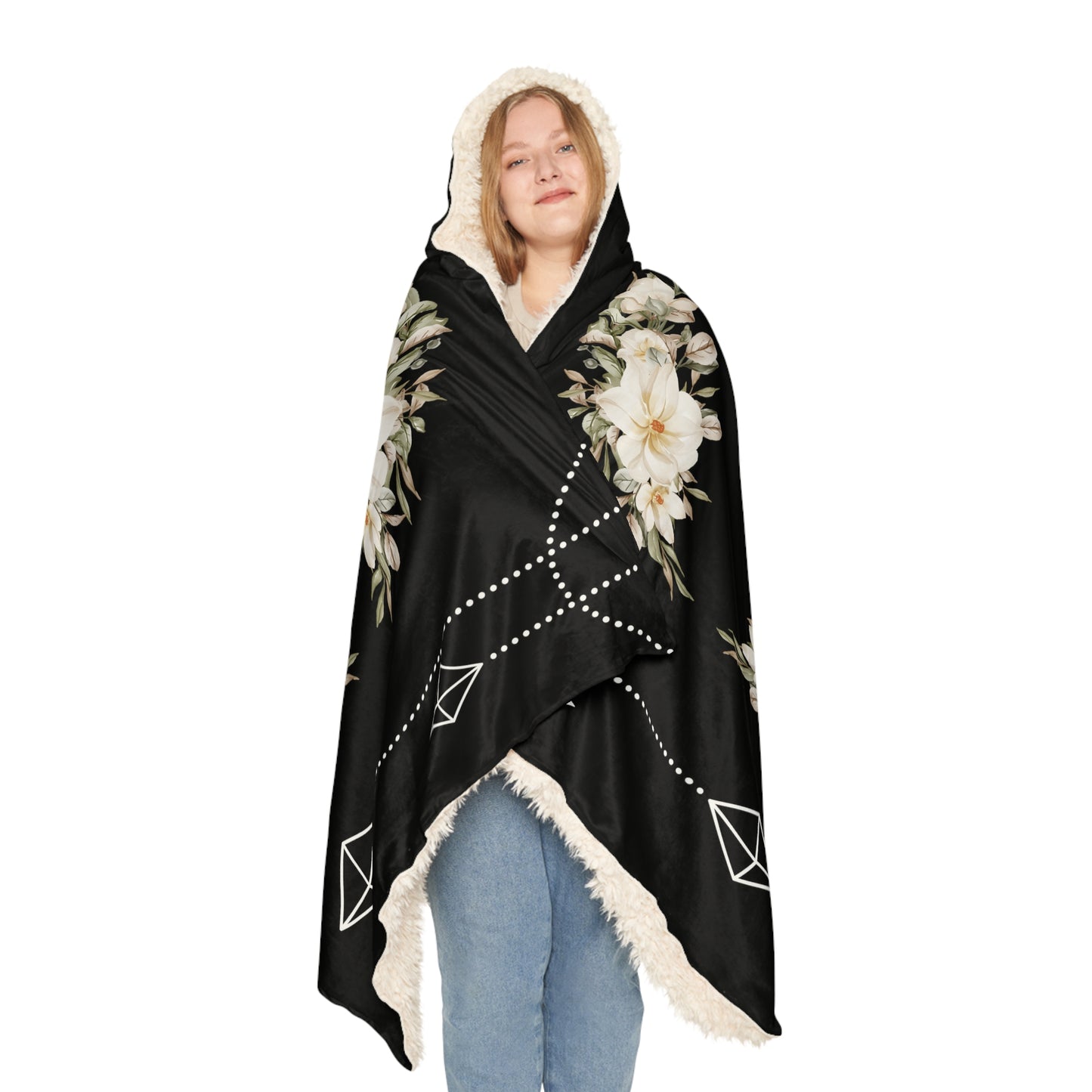 Flower Of Life Bloom Hooded Blanket