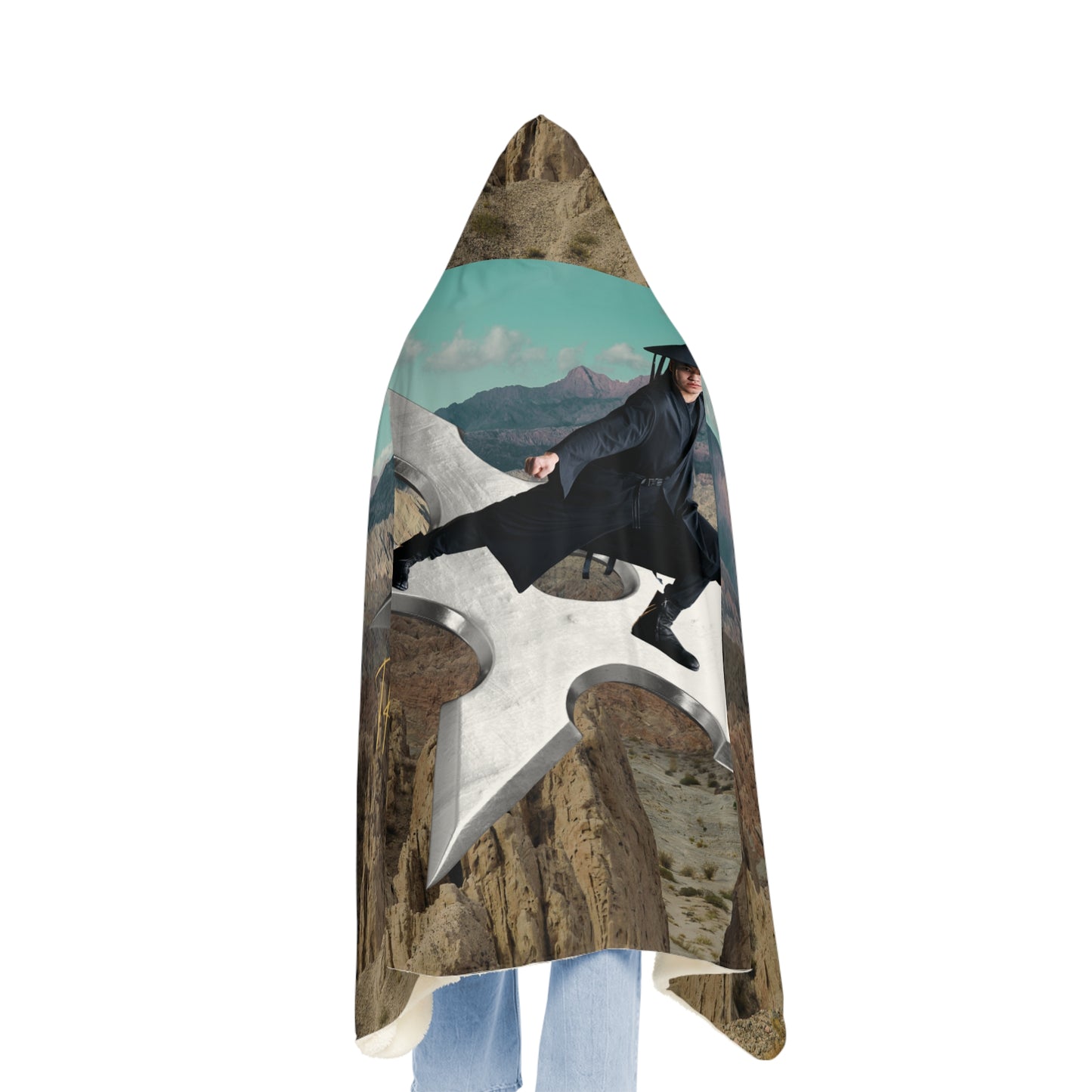 Trippy Ninja Shuriken Rider Snuggle Blanket