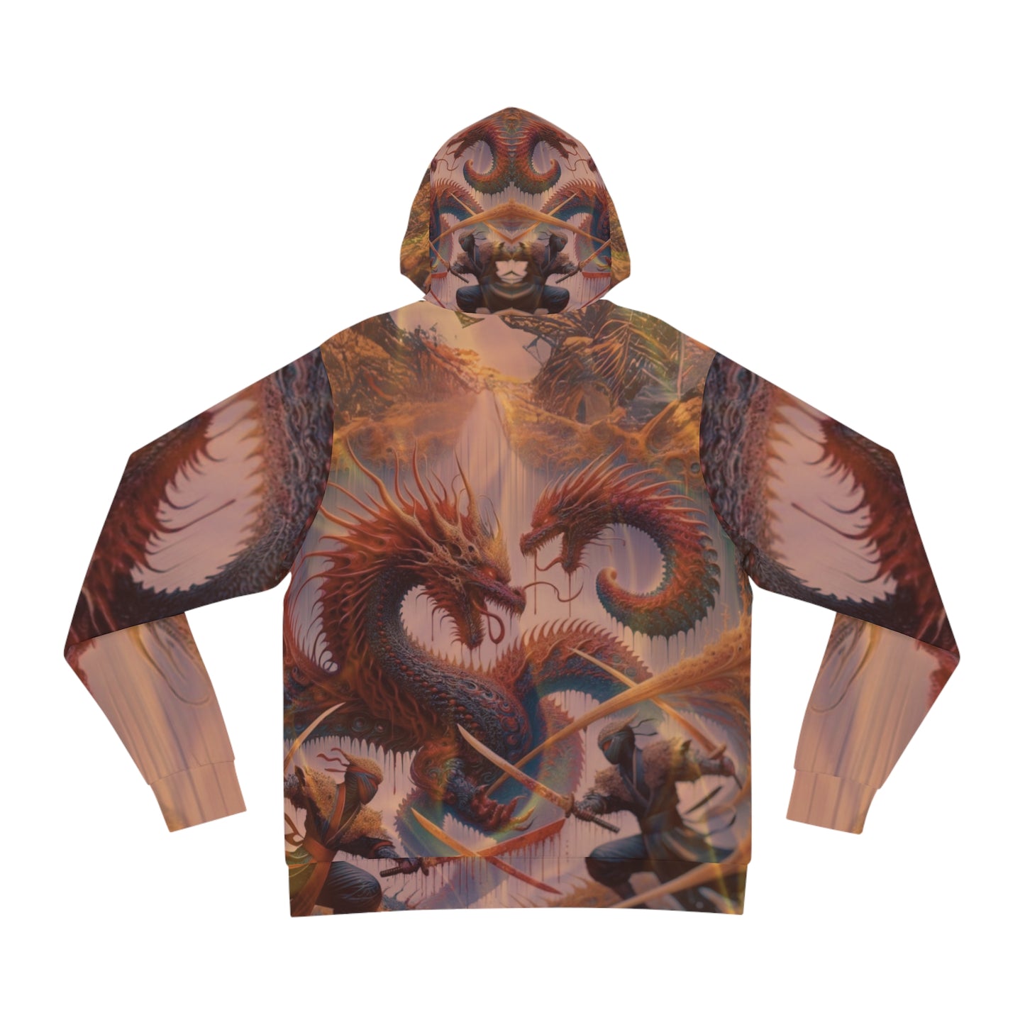 Dueling Dragons and Ninjas Fashion Hoodie