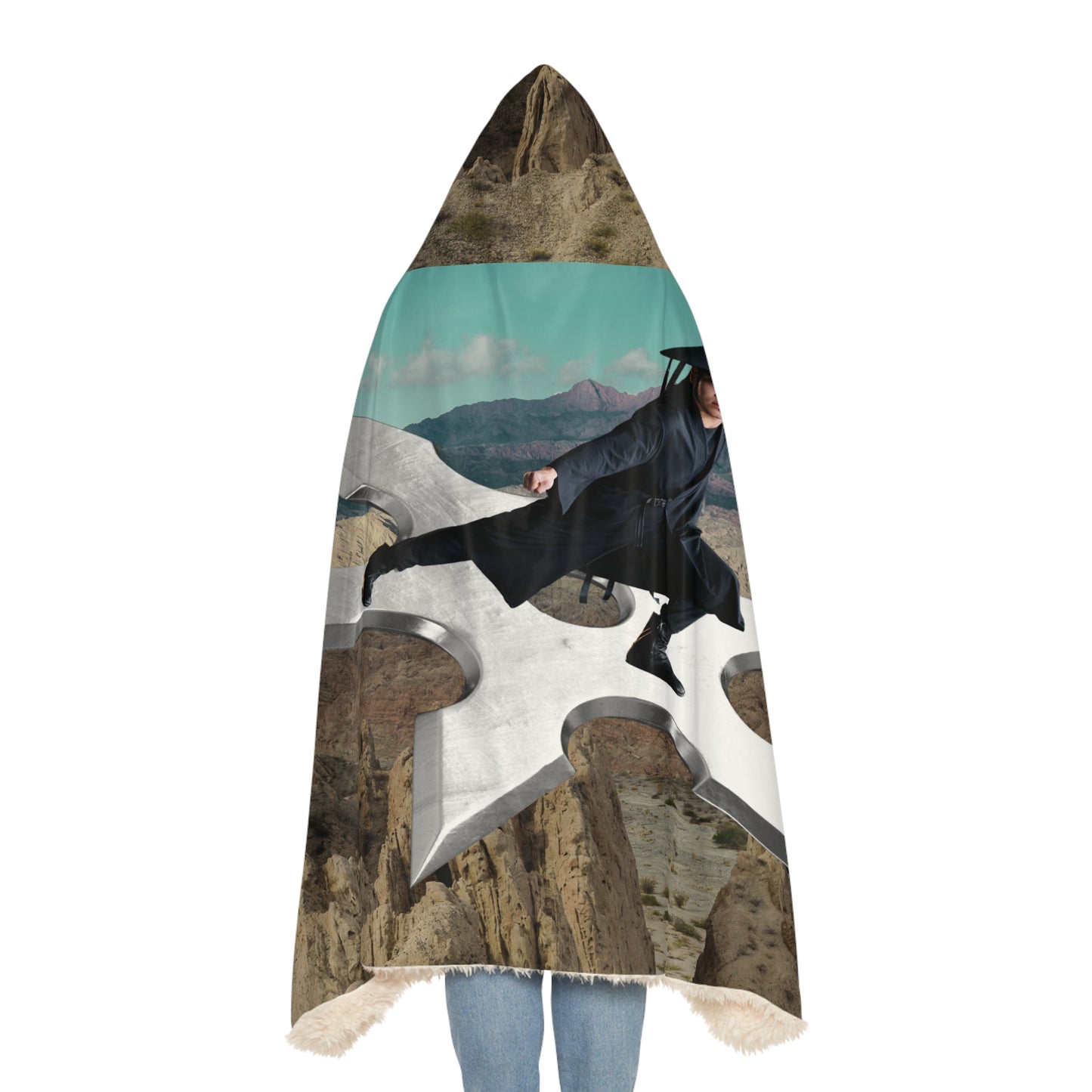 Trippy Ninja Shuriken Rider Snuggle Blanket