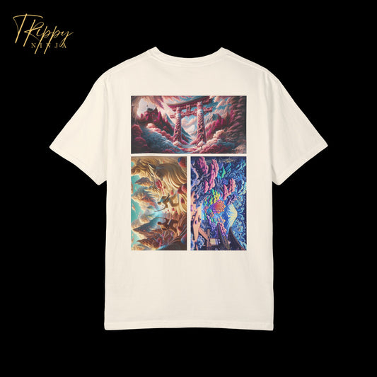 Trippy Samauri Aesthetics Collage T-shirt