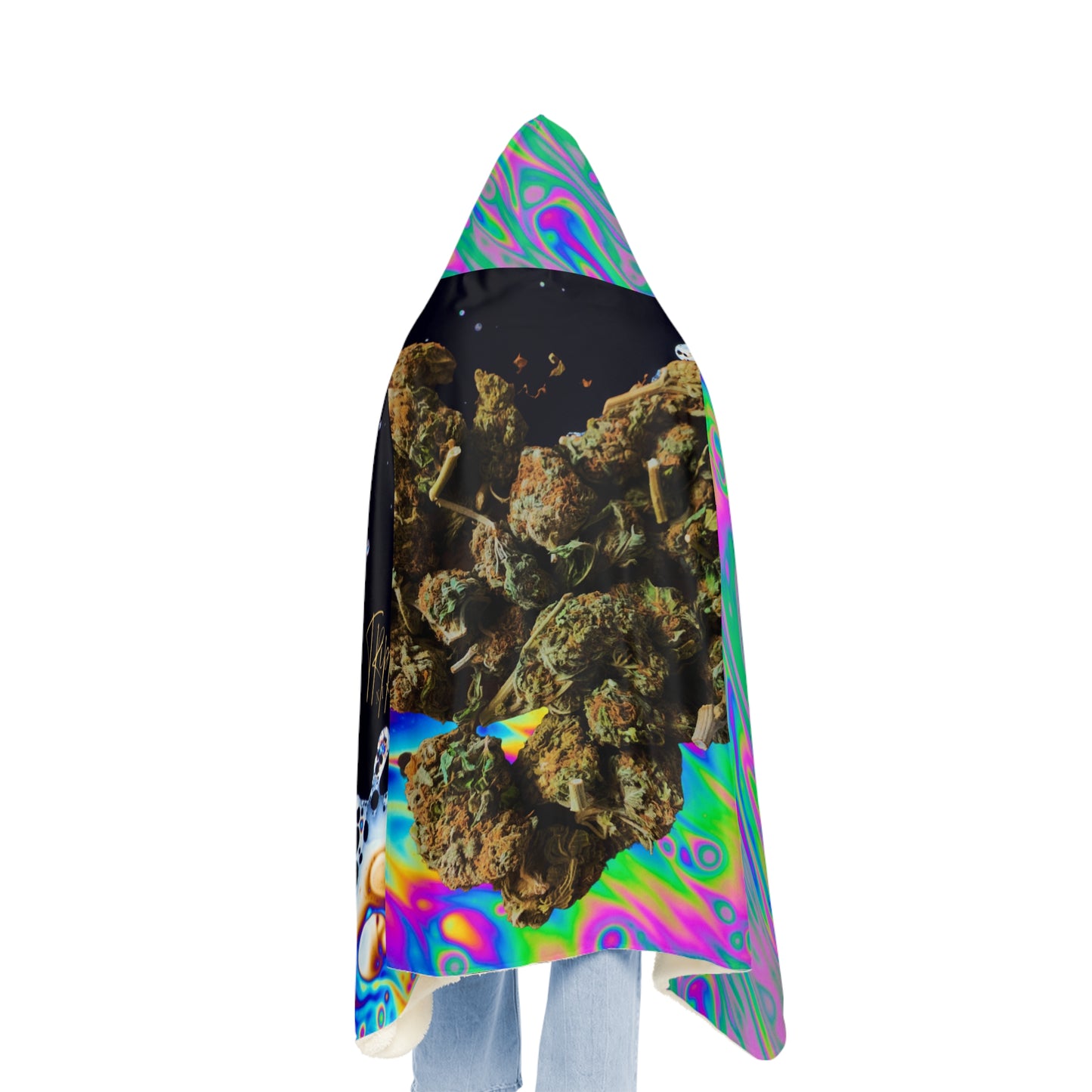 Trippy Weed Heart Snuggle Blanket