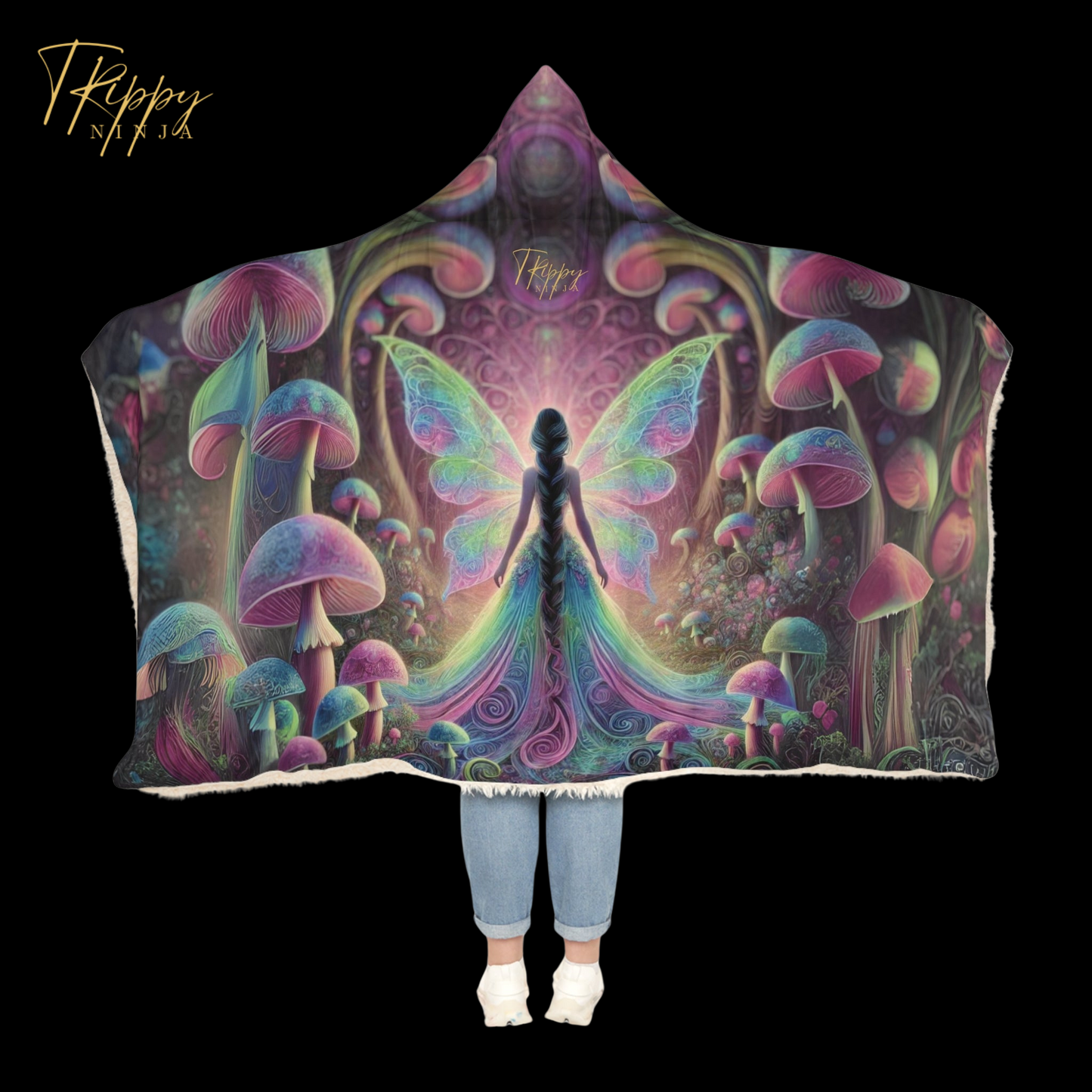 Princess Mushroom Fairy Hooded Blanket Cloak