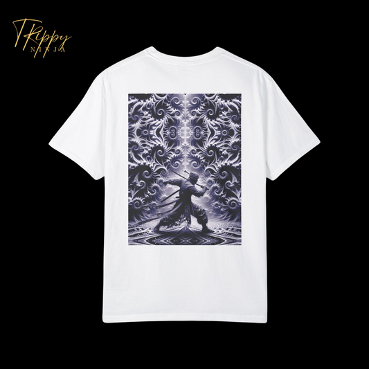 Trippy Ninja with Fractal Swirls T-shirt