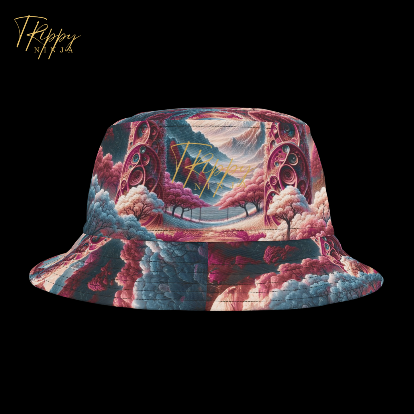 Psychedelic Shinto Shrine Bucket Hat